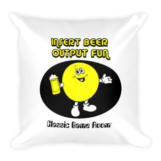 Classic Game Room Insert Beer Output Fun Pillow