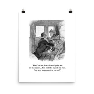 Old Timey Pictures - Train Travel Puts Her in the Mood | Poster Print