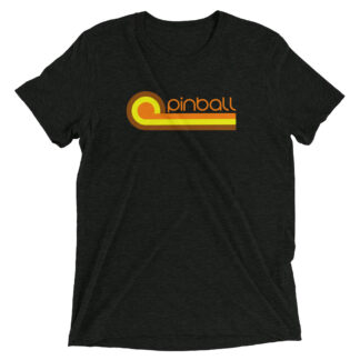 70s pinball style t-shirt black