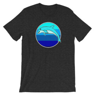 Retro 80s Jumping Dolphin T-Shirt by Turbo Volcano