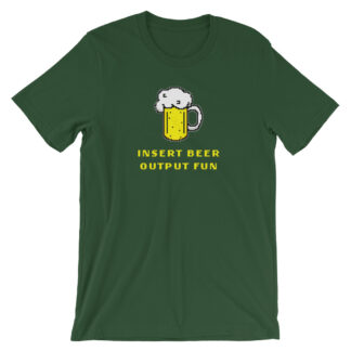 Insert Beer Output Fun Retro 8-Bit T-Shirt