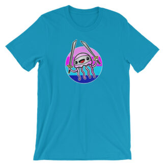 Retro Ninja Jellyfish T-Shirt by Turbo Volcano