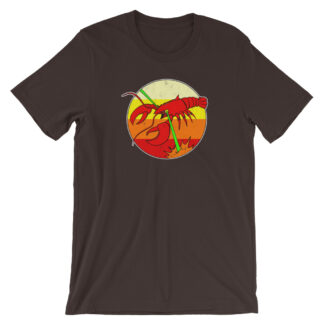 Retro 80s Beach Cyber-Lobster T-Shirt by Turbo Volcano