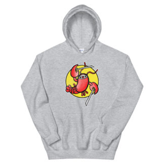 Retro Ninja Lobster Hoodie by Turbo Volcano