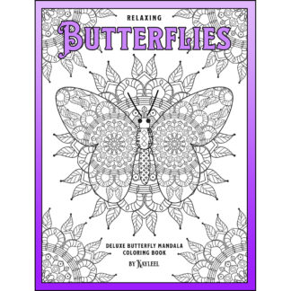 Relaxing Butterflies: Deluxe Butterfly Mandala Coloring Book