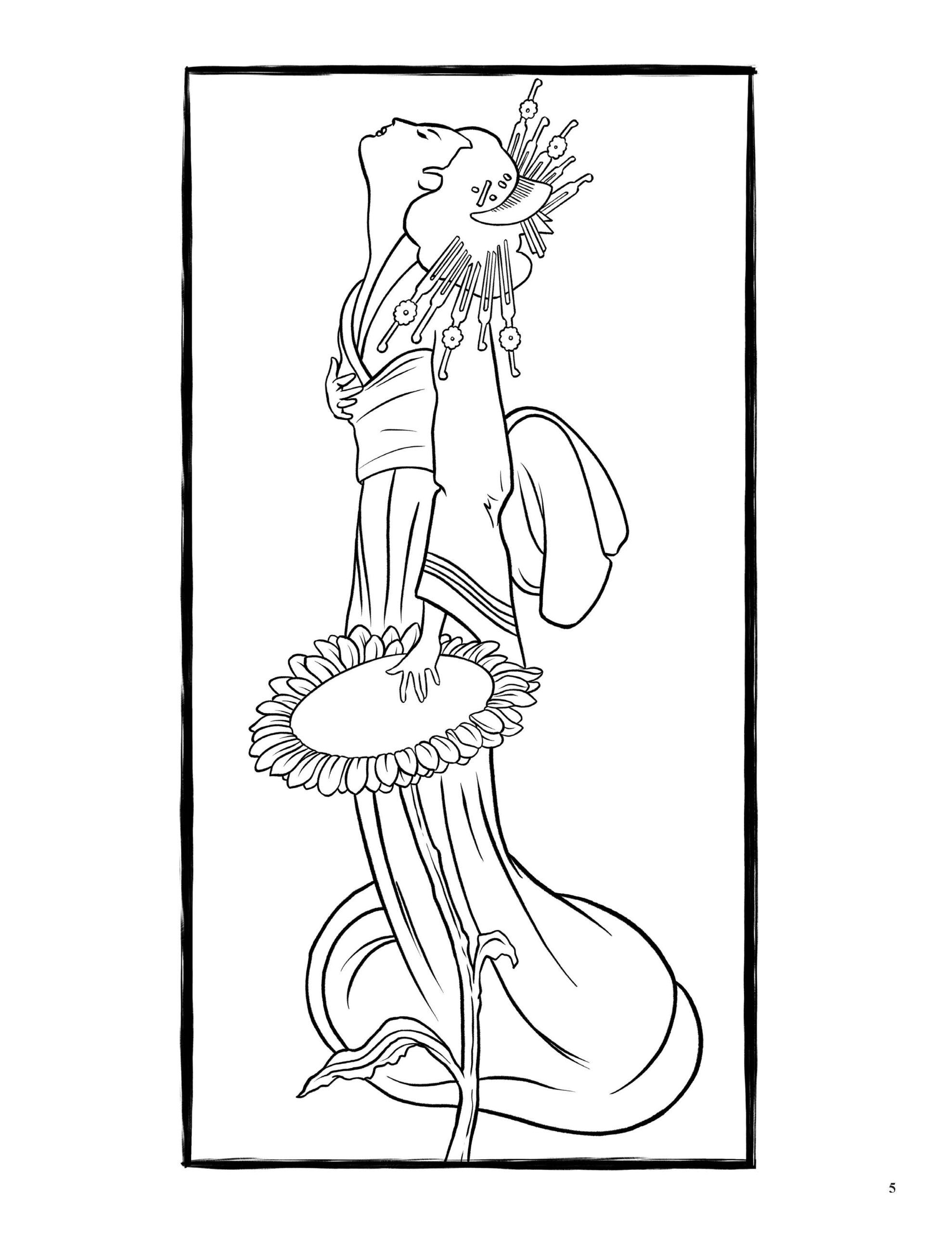 Geisha Japanese Art Coloring Book for Adults: Volume 2 image 1