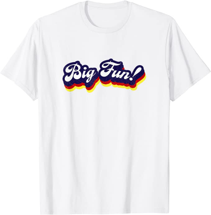 Big Fun! 1980s Retro Design by Turbo Volcano T-Shirt White