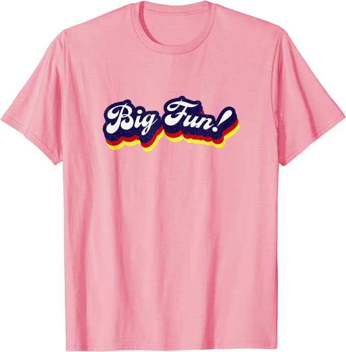Big Fun! 1980s Retro Design by Turbo Volcano T-Shirt Heather Dark Pink