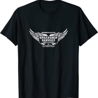 Spaceship Repair “We Fix Anything That Shoots Lasers” T-Shirt Black