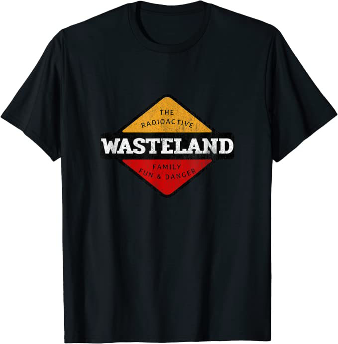 Retro Radioactive Wasteland “Family Fun & Danger” Sci-Fi T-Shirt Black