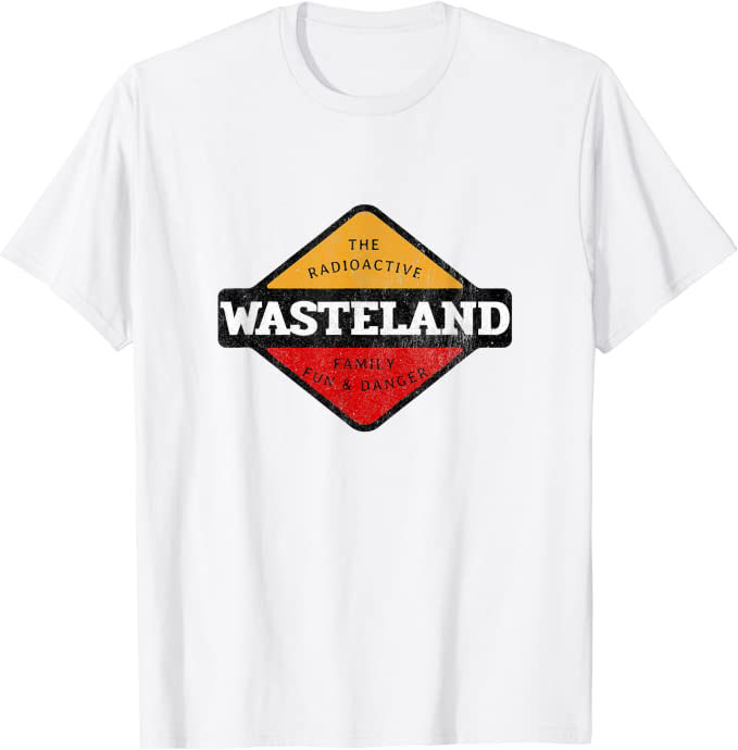 Retro Radioactive Wasteland “Family Fun & Danger” Sci-Fi T-Shirt White