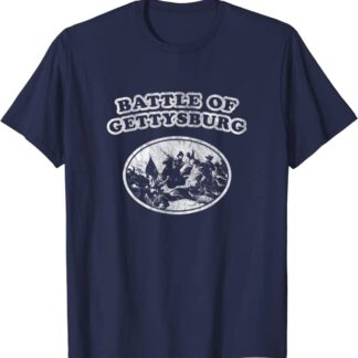 Retro Battle of Gettysburg Vintage Civil War T-Shirt Navy