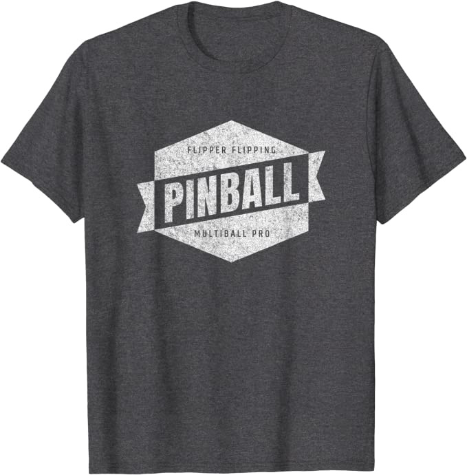 Retro Pinball Flipper Flipping Multiball Pro Design T-Shirt Dark Heather