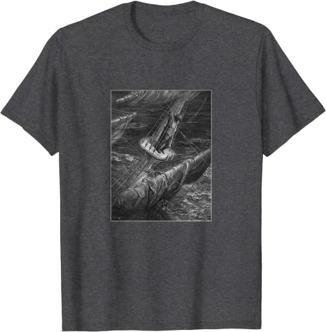 The Rime of the Ancient Mariner “Hellish Thing” Gustave Doré T-Shirt Dark Heather
