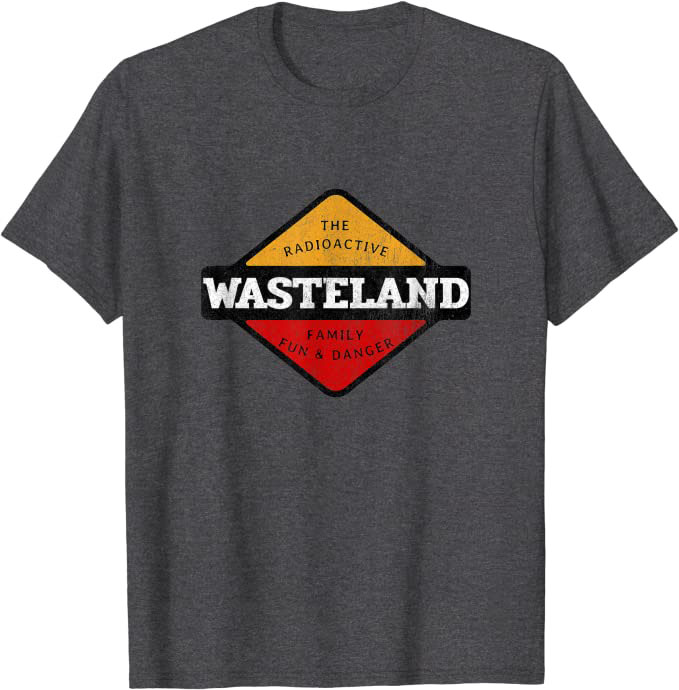 Retro Radioactive Wasteland “Family Fun & Danger” Sci-Fi T-Shirt Dark Heather