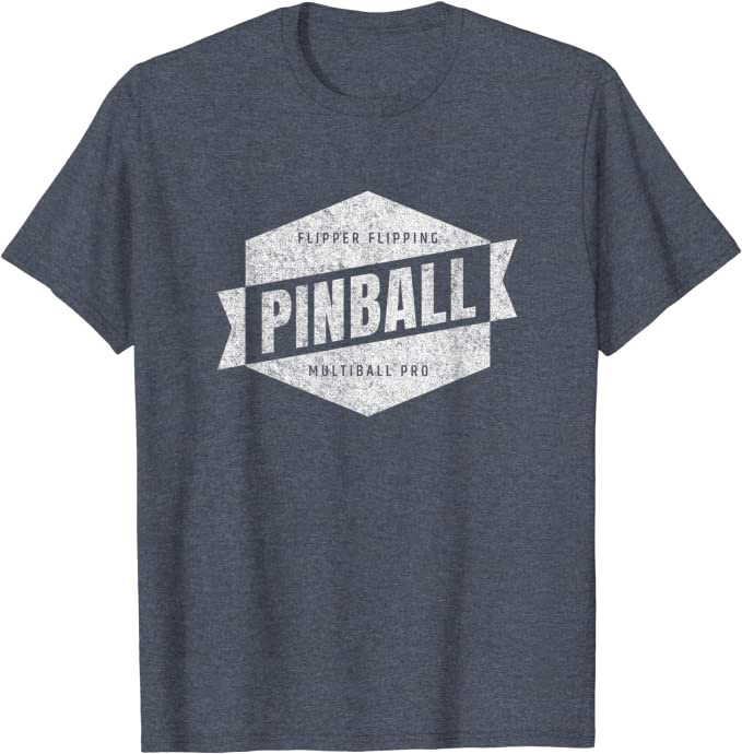 Retro Pinball Flipper Flipping Multiball Pro Design T-Shirt Heather Blue