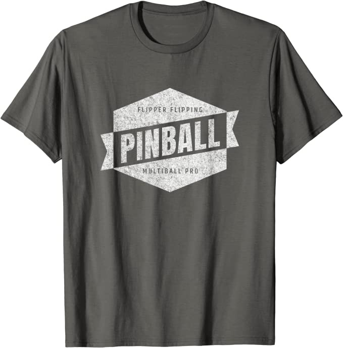 Retro Pinball Flipper Flipping Multiball Pro Design T-Shirt Slate