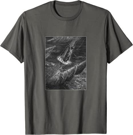 The Rime of the Ancient Mariner “Hellish Thing” Gustave Doré T-Shirt Asphalt
