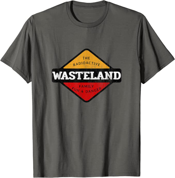 Retro Radioactive Wasteland “Family Fun & Danger” Sci-Fi T-Shirt Asphalt