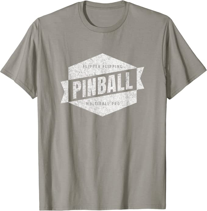 Retro Pinball Flipper Flipping Multiball Pro Design T-Shirt Silver