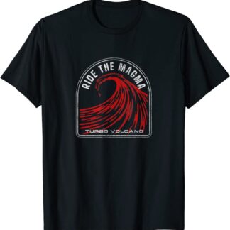 Turbo Volcano “Ride the Magma” Vintage Beach T-Shirt Black