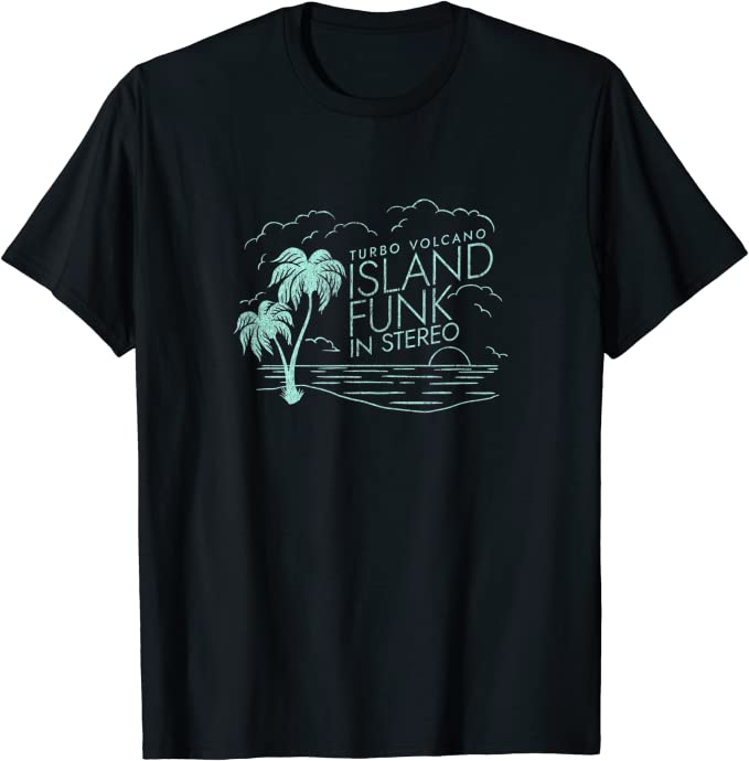 Turbo Volcano “Island Funk in Stereo” Vintage Beach T-Shirt Black