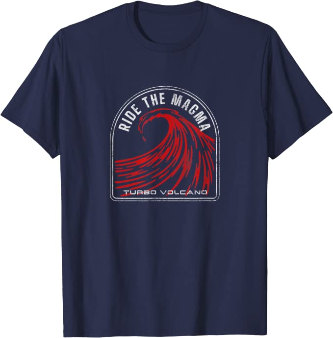 Turbo Volcano “Ride the Magma” Vintage Beach T-Shirt Navy