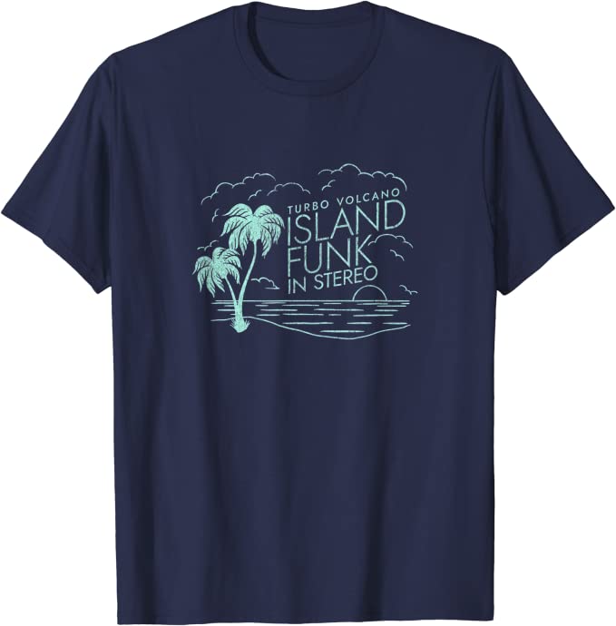 Turbo Volcano “Island Funk in Stereo” Vintage Beach T-Shirt Navy