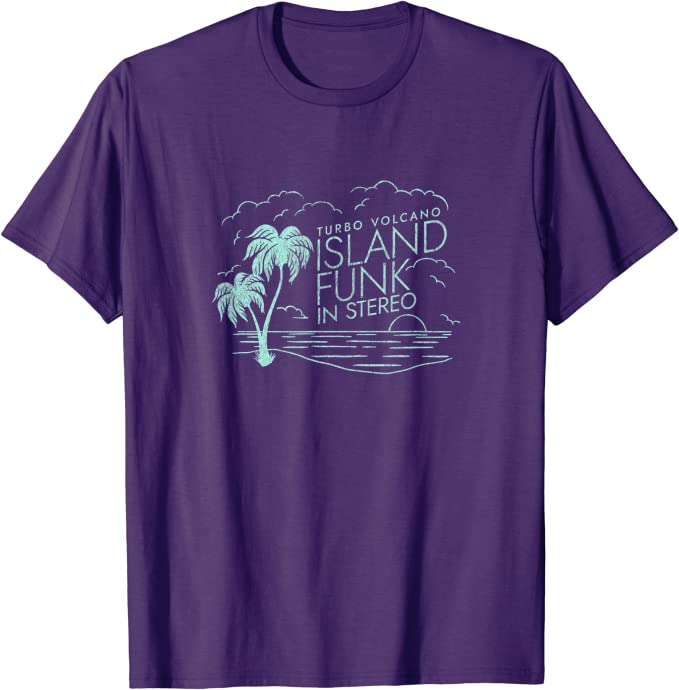 Turbo Volcano “Island Funk in Stereo” Vintage Beach T-Shirt Purple