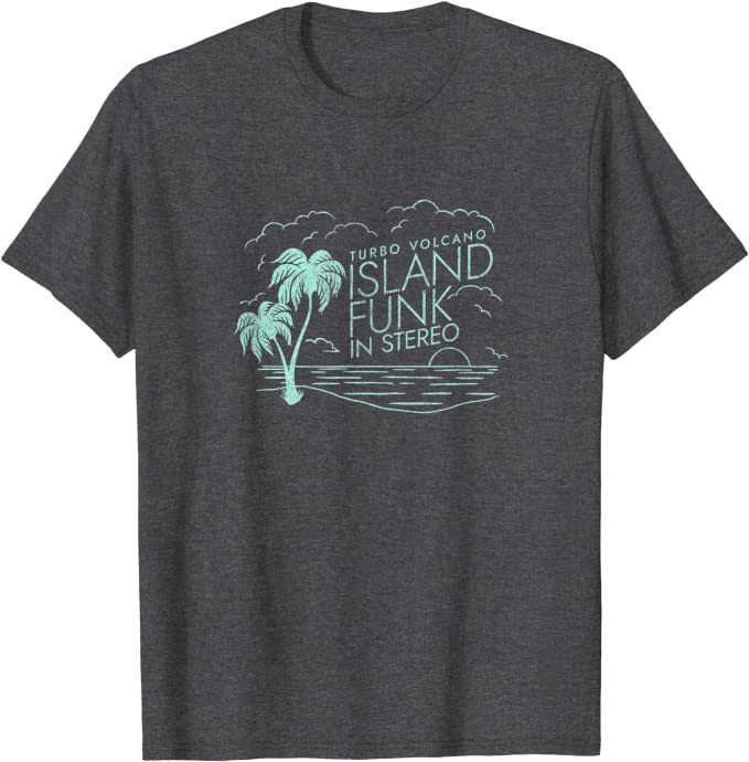 Turbo Volcano “Island Funk in Stereo” Vintage Beach T-Shirt Dark Heather
