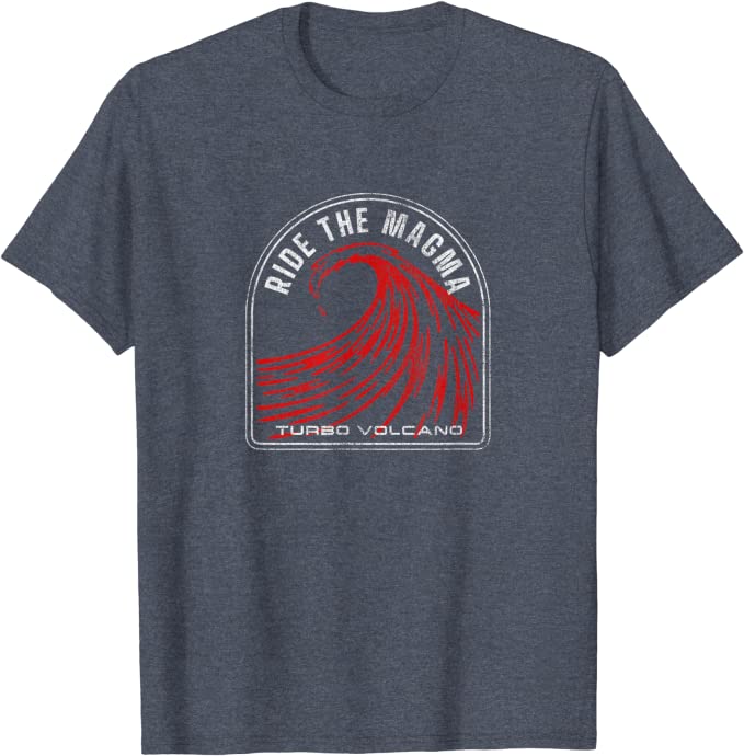 Turbo Volcano “Ride the Magma” Vintage Beach T-Shirt Heather Blue