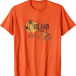 Turbo Volcano “Island Funk Palm Trees” Vintage Beach T-Shirt Orange
