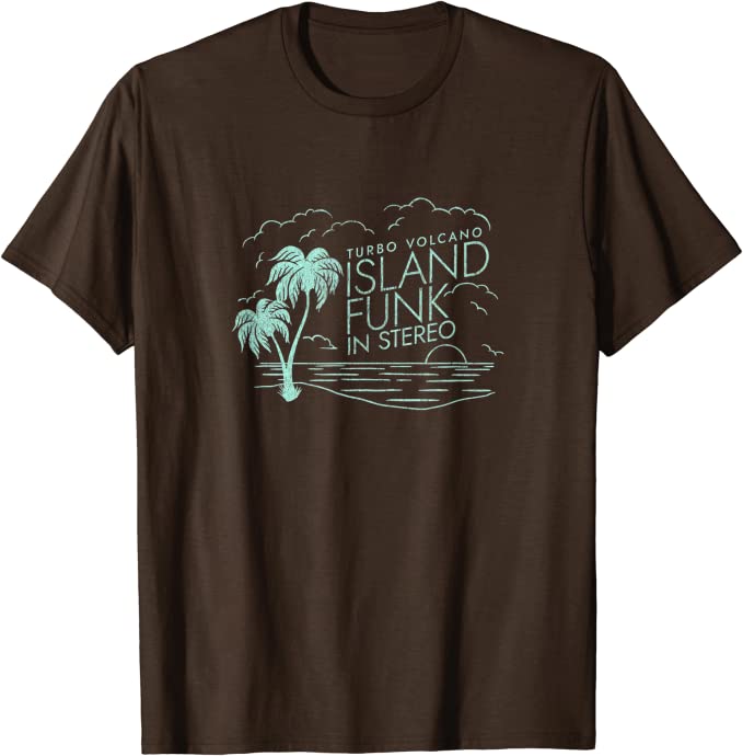 Turbo Volcano “Island Funk in Stereo” Vintage Beach T-Shirt Brown