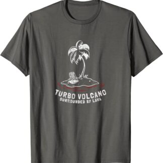 Turbo Volcano “Surrounded by Lava” Vintage Beach T-Shirt Asphalt