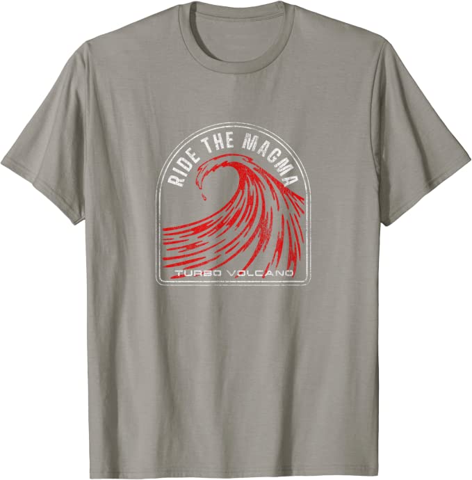 Turbo Volcano “Ride the Magma” Vintage Beach T-Shirt Slate