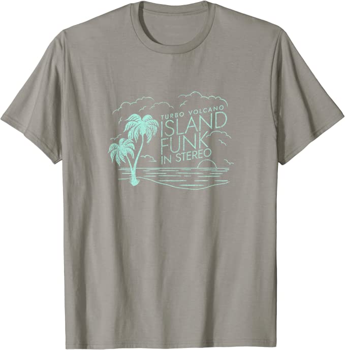 Turbo Volcano “Island Funk in Stereo” Vintage Beach T-Shirt Slate