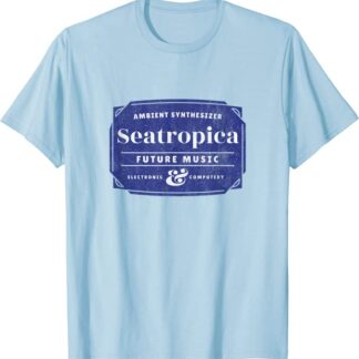 Seatropica Vintage Ambient Synthesizer “Future Music” T-Shirt Light Blue