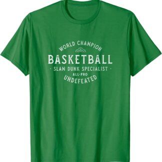 Retro World Champion Basketball Slam Dunk Specialist All-Pro T-Shirt Green