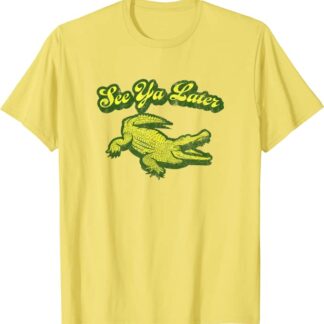 Retro “See Ya Later” Alligator Turbo Volcano T-Shirt Yellow