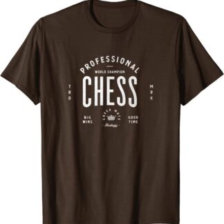 Retro World Champion Professional Chess T-Shirt Brown