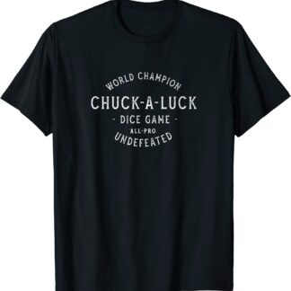 Retro World Champion Chuck-A-Luck Dice Game T-Shirt Black