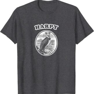 Retro Harpy: Vintage Bird of Prey T-Shirt Dark Heather
