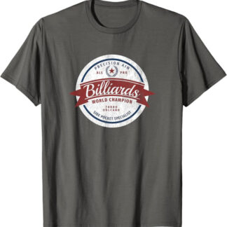 Retro Billiards World Champion “Side Pocket Specialist” T-Shirt Asphalt