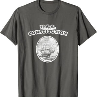Retro USS Constitution T-Shirt by Turbo Volcano Asphalt
