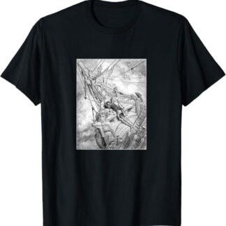 The Rime of the Ancient Mariner “I Fell Down” Gustave Doré T-Shirt Black
