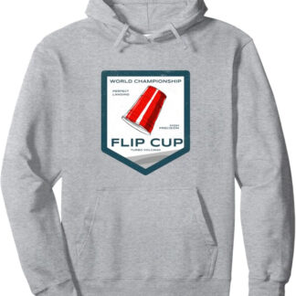 Retro Flip Cup World Championship Pullover Hoodie Athletic Grey