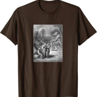 Gustave Doré History of the Crusades “Hospitality” T-Shirt Brown