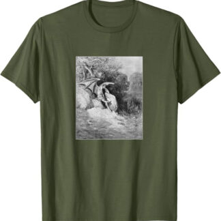 Paradise Lost "How Like To Heaven" Gustave Doré Art T-Shirt Olive