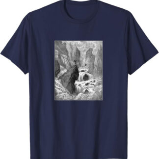 Paradise Lost "In With The River" Gustave Doré Art T-Shirt Navy