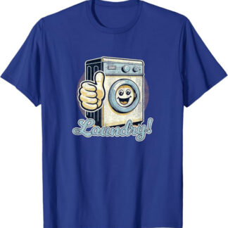 Vintage Washing Machine Retro 1960s Laundry Design T-Shirt Blue